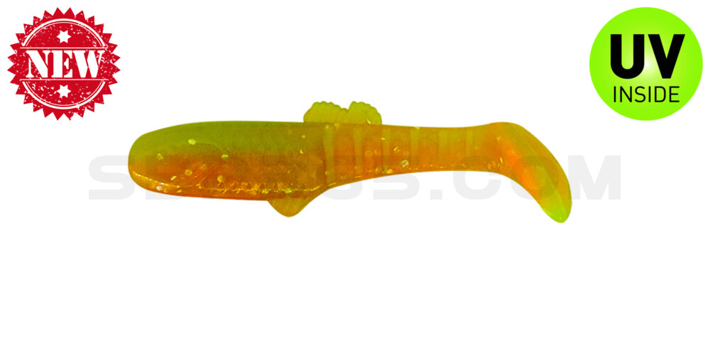 Montana 2,5" (ca. 7cm) orange-Glitter / fluogrün-Glitter