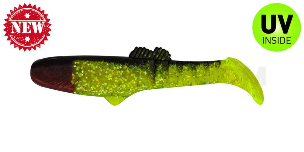 Montana 3,5" (ca. 10,5 cm) grün(chartreuse)-Glitter / schwarz
