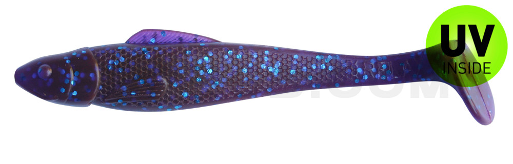 Ohio 2,5" (ca. 8,0 cm) crawfish-violett-electric blue-Glitter