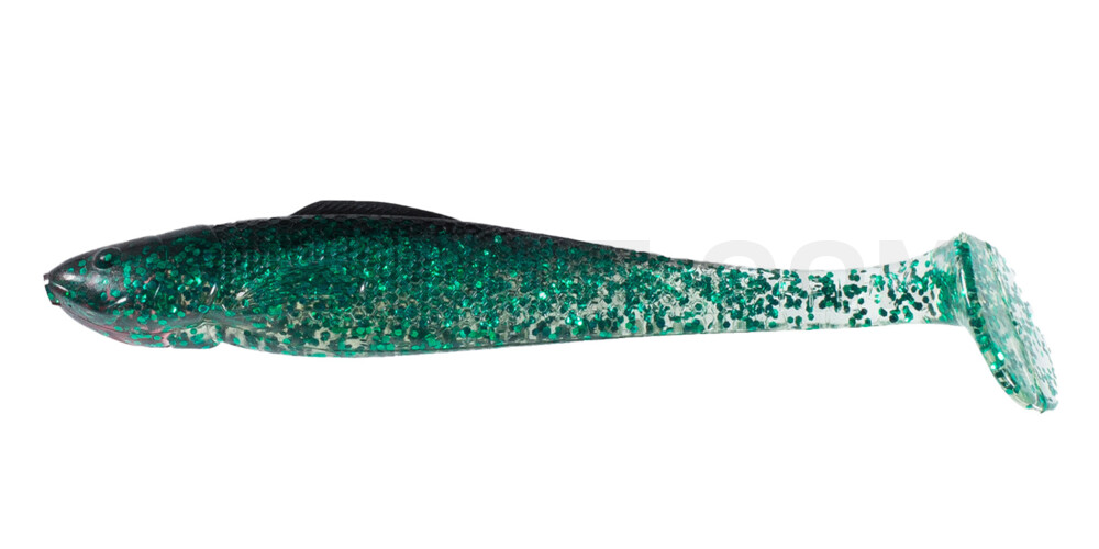 Ohio 4" (ca. 11,0 cm) klar grün-Jumboglitter  / schwarz
