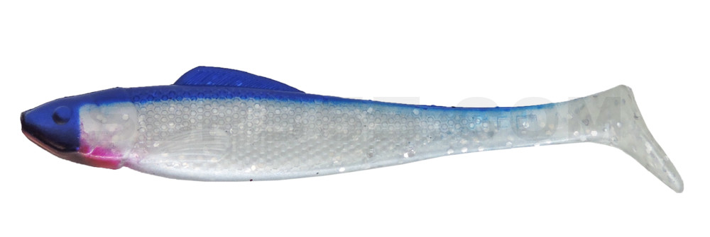 Ohio 4" (ca. 11,0 cm) perlweiss-Glitter / blau