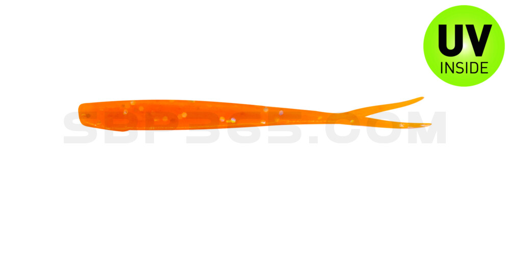 Oklahoma 2,75" (ca. 7,5 cm) im Original Relax ZIP BAG klar fluoorange glitter