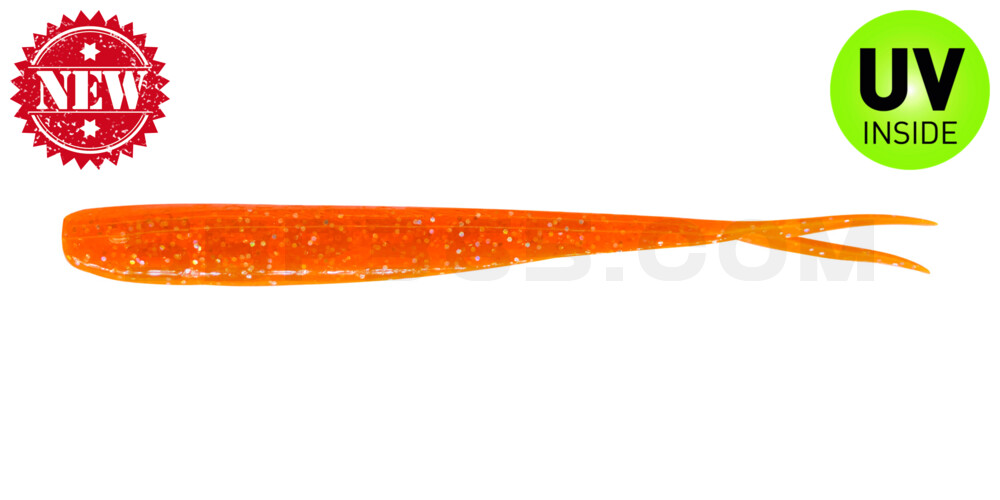Oklahoma 7" (ca. 18 cm) im Original Relax ZIP BAG klar fluoorange glitter