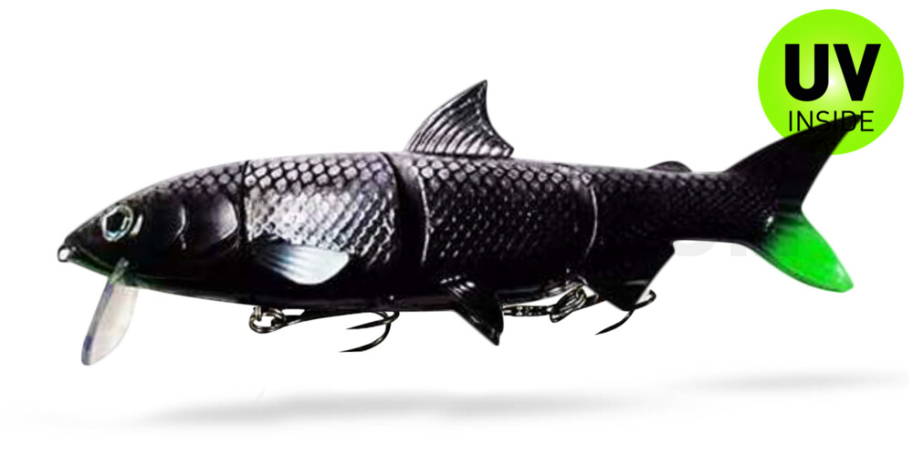 RenkyOne - Hybrid Fishing Lure 10" (ca. 25 cm) slow sinking Black Apple