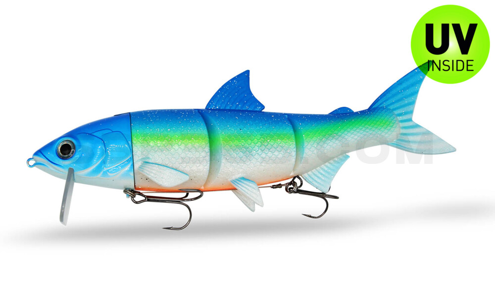 RenkyOne - Hybrid Fishing Lure 7" (ca. 18 cm) slow sinking im Hartschalenblister Funky Blue