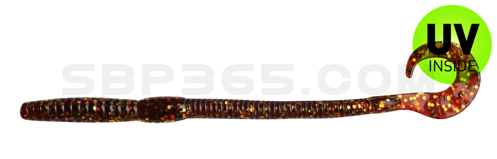 Ringgrub(Huchenzopftwister) 6" (ca. 16 cm) motoroil-glitter