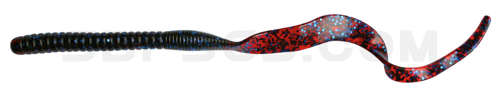 Ringgrub(Huchenzopftwister) 8"(ca.22cm) clear rot-electric-blue-gl.