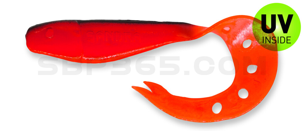 Sandra 3,5" (ca. 9 cm) feuerrot / schwarz