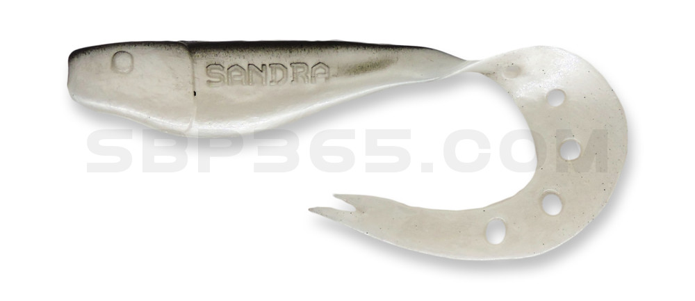 Sandra 3,5" (ca. 9 cm) perlweiss / schwarz