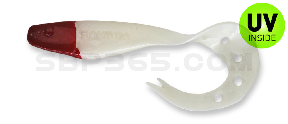 Sandra 6" (ca. 15 cm) perlweiss / Red Head
