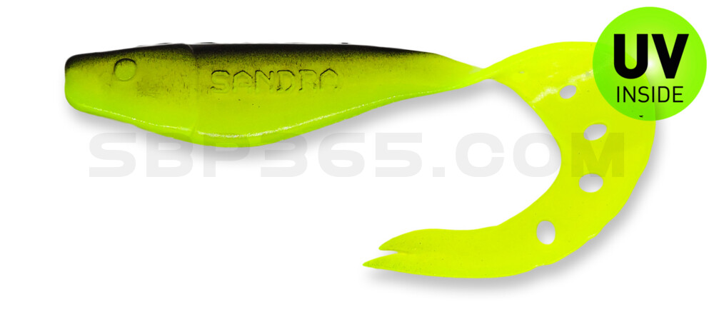 Sandra 9" (ca. 23 cm) fluogelb / schwarz