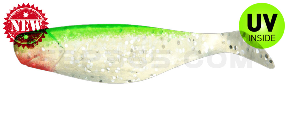 Shad 3" (ca. 8,0 cm) goldperl-Glitter / grün