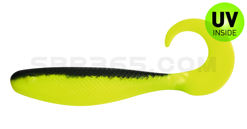 Shad Grub 4" (ca. 12,0 cm) fluogelb / schwarz