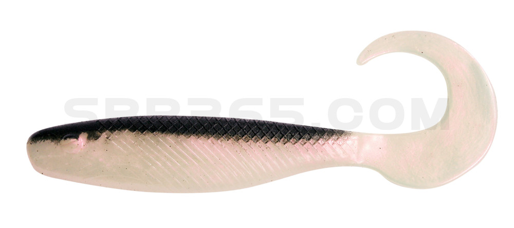 Shad Grub 4" (ca. 12,0 cm) perl / schwarz