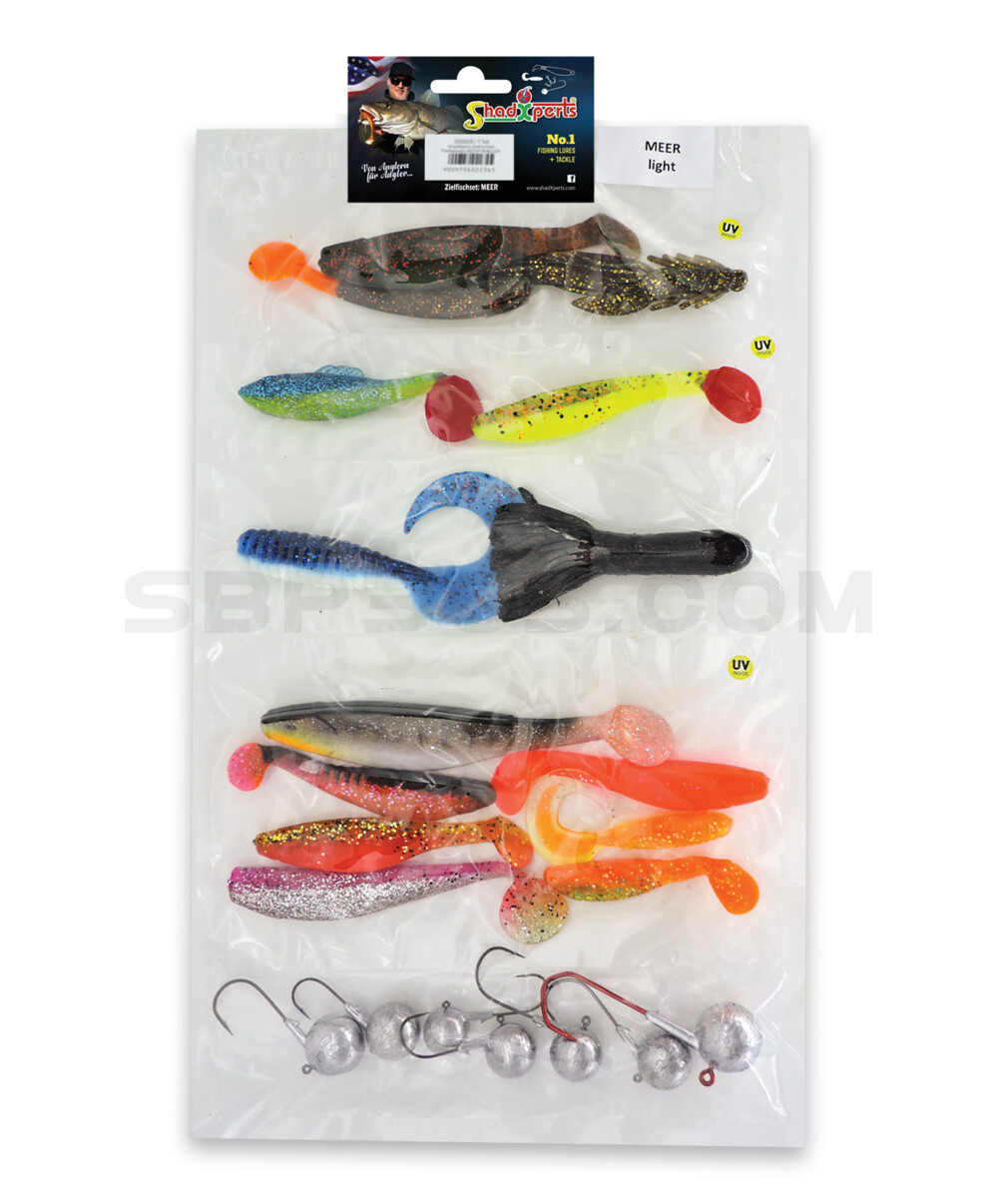 ShadXperts Zielfischset Meer light - ca. 14 Shads/7 Jigs