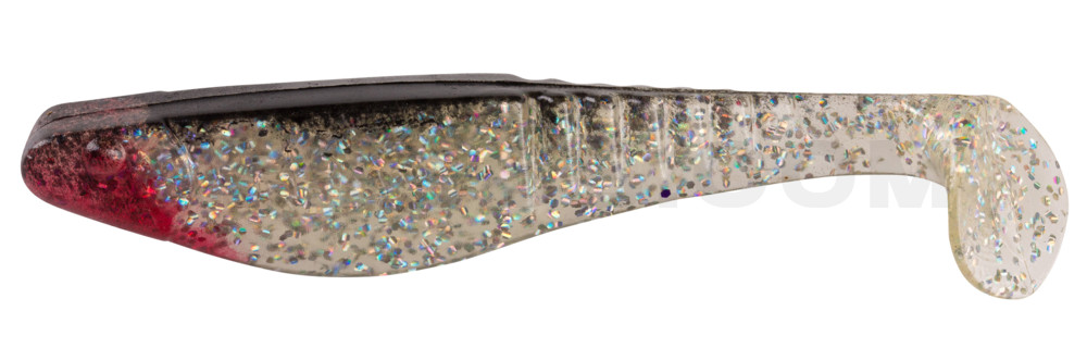 Shark 4" (ca. 11,0 cm) klar silber-Glitter / schwarz