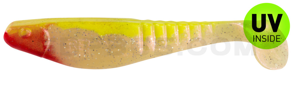 Shark 4" (ca. 11,0 cm) perl-Glitter / fluogelb