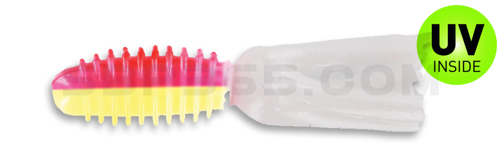 Slab Tube 1.75"  (ca. 4,5 cm) Pink/Yellow/Pearl