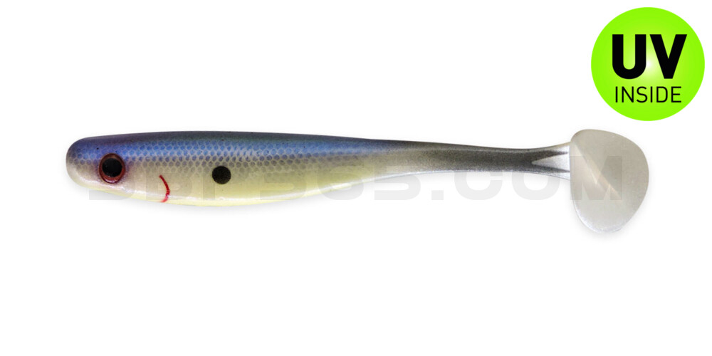 Suicide Shad 3,5" (ca. 9 cm) im Hartschalenblister Bling