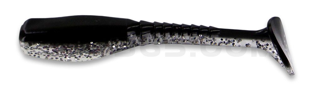 Swimming Crappie Minnow 2" (ca. 5 cm) im Zip Bag Black Sparkle