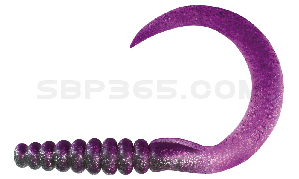 SX XXL Grub 11" klar silber-Glitter / purpur