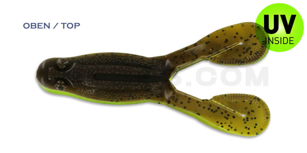 Tour Toad 4" (ca. 11 cm) im Zip Bag Green Pumpkin/Opaque Chartreuse