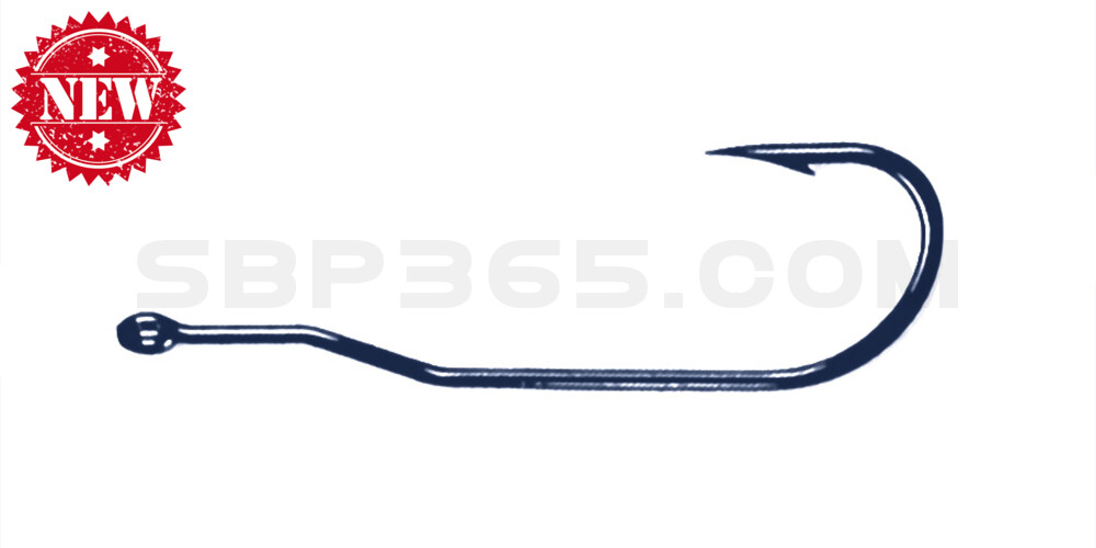 Tru-Turn Bass Worm Hook (Blue) #1/0 , 7 Haken/Tüte