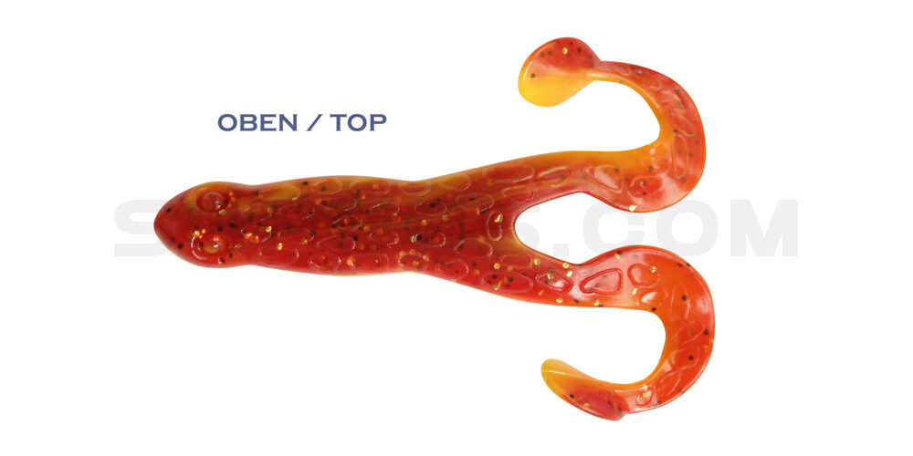 Turbofrog 4" (ca.12,0 cm) gelb / motoroil Glitter