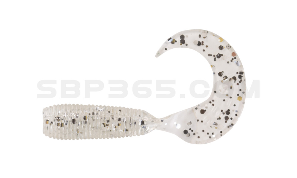 Twister 1" regulär (ca. 3,5 cm) klar silber glitter