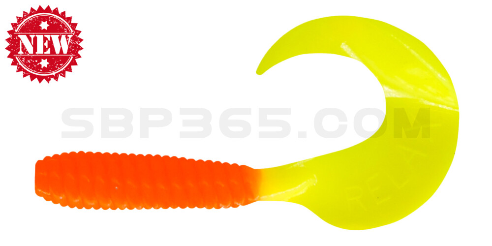 Twister 2,5" regulär (ca. 6,0 cm) orange / fluogelb
