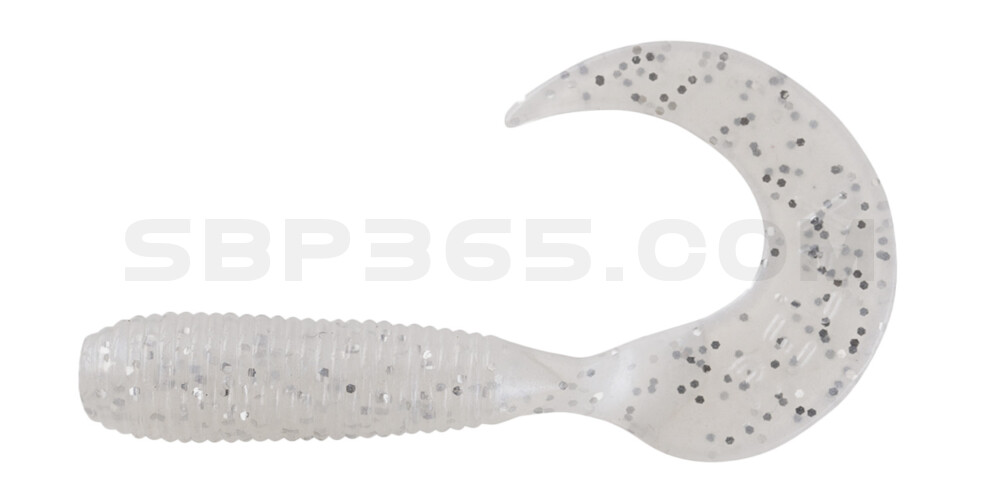 Twister 2,5" regulär (ca. 6,0 cm) perlweiss glitter