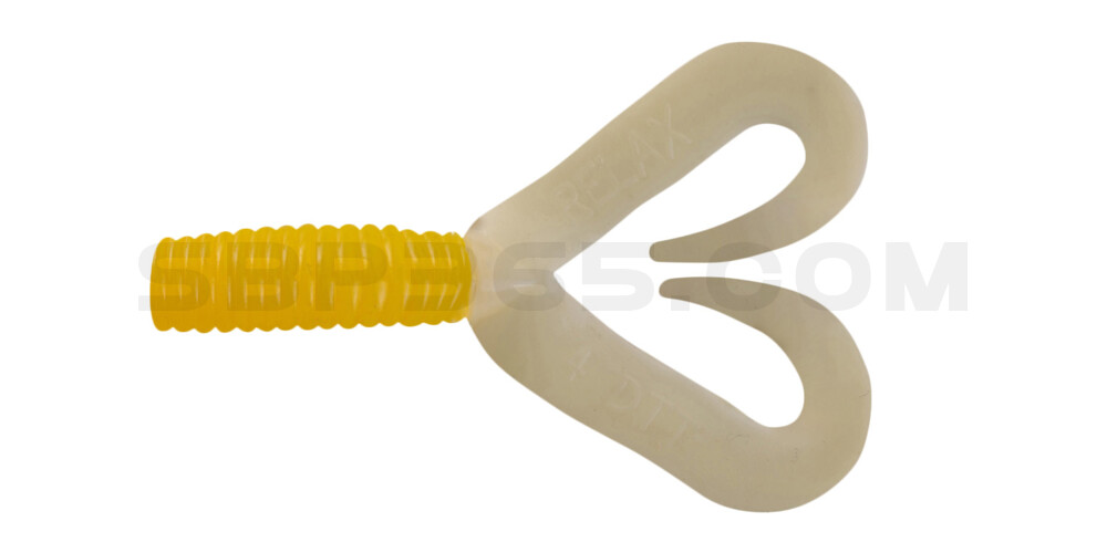 Twister 2" Doubletail regulär (ca. 4,5 cm) gelb / reinweiss