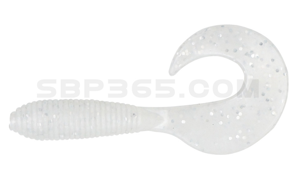 Twister 3" regulär (ca. 7,0 cm) perlweiss glitter