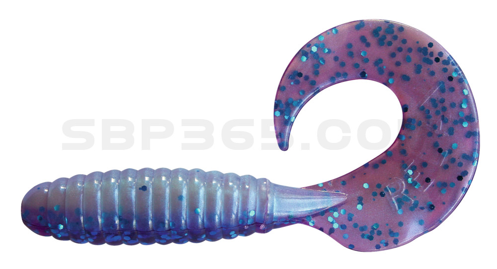 Twister 4" laminiert (ca. 8,0 cm) blauperl / violett-electric blue glitter