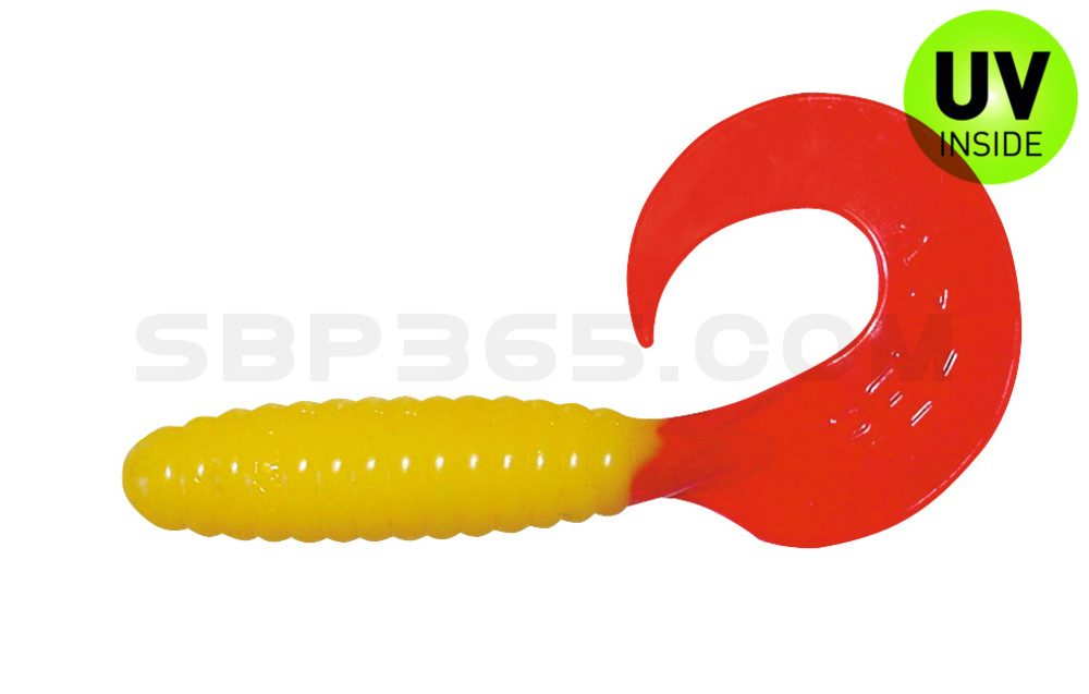 Twister 4" regulär (ca. 8,0 cm) gelb / red tail