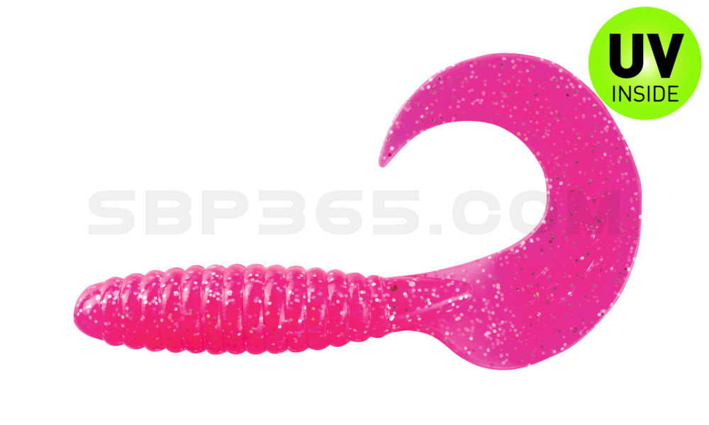 Twister 4" regulär (ca. 8,0 cm) hot pink glitter