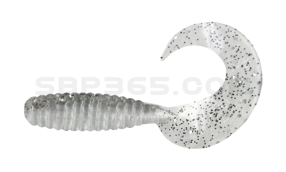 Xtra Fat Grub 5,5" laminiert (ca. 13,0 cm) perlweiss / klar salt´n pepper glitter