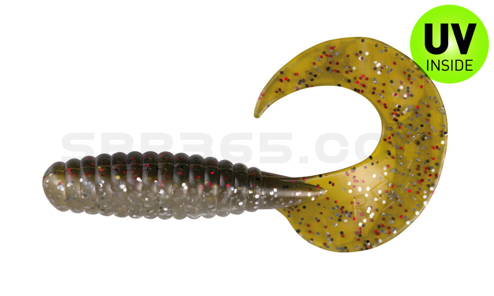 Xtra Fat Grub 5,5" laminiert (ca. 13,0 cm) selbstleuchtend Glitter / Kaulbarsch