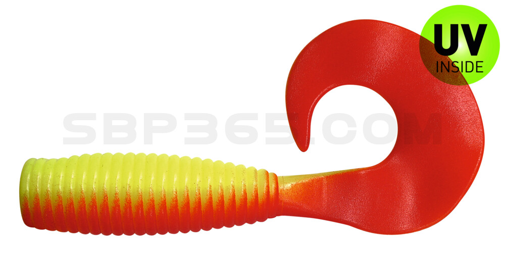 Xtra-Fat Grub 8" (ca. 19,0 cm) fluogelb / rot