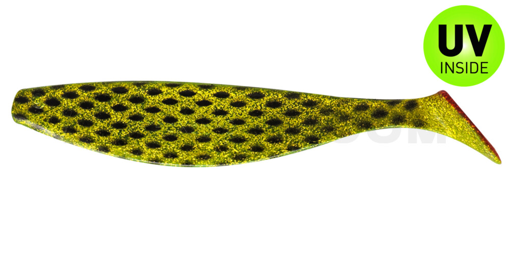 Xtra-Soft 7" (ca. 18,0 cm) grün(chartreuse)-Glitter / schwarz
