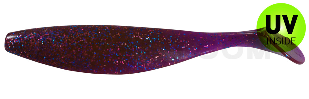 Xtra-Soft 9" (ca. 23,0 cm) crawfish-violett-electric blue-Glitter