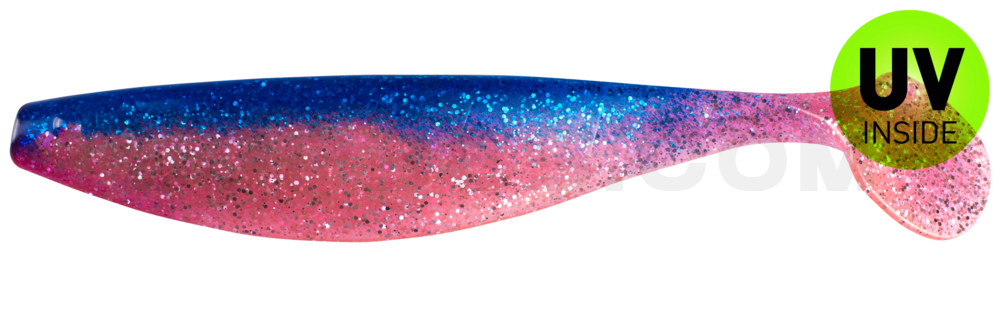 Xtra-Soft 9" (ca. 23,0 cm) hot pink-Glitter Perleffekt / blau