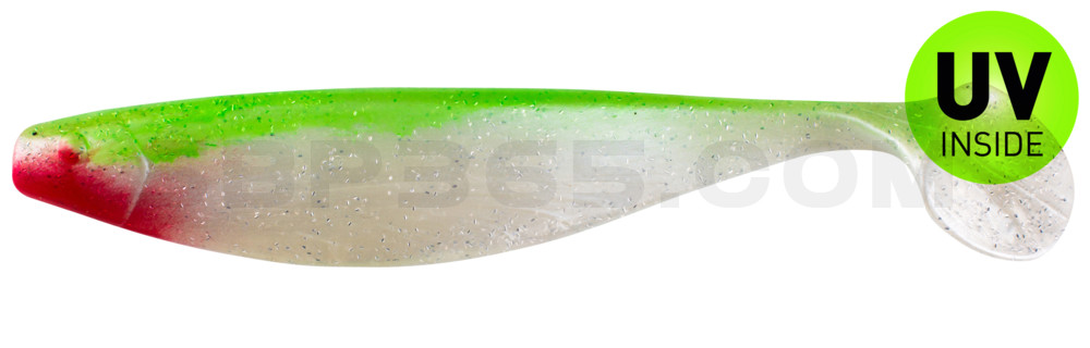 Xtra-Soft 9" (ca. 23,0 cm) perlweiss-Glitter / grün