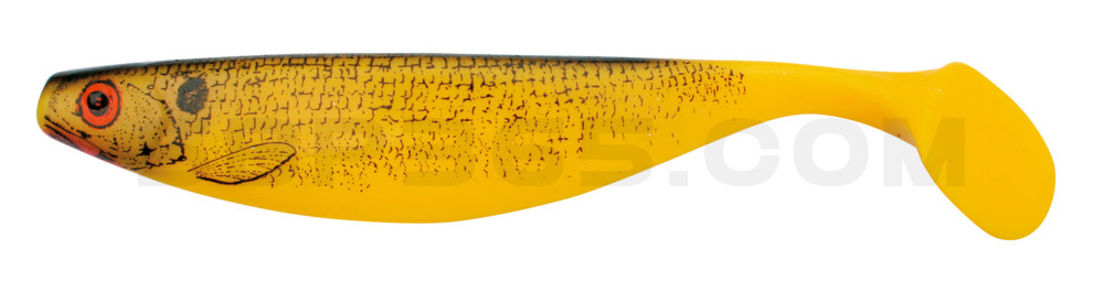 Xtra-Soft-Nature 9" (ca. 23,0 cm) gelb / Weißfisch